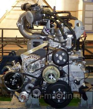 Двигатель ГАЗель Бизнес Евро-3 с поликл. ремнем, кроншт. под ГУР, компрессором SD7H15JE8229 4216.1000402-71